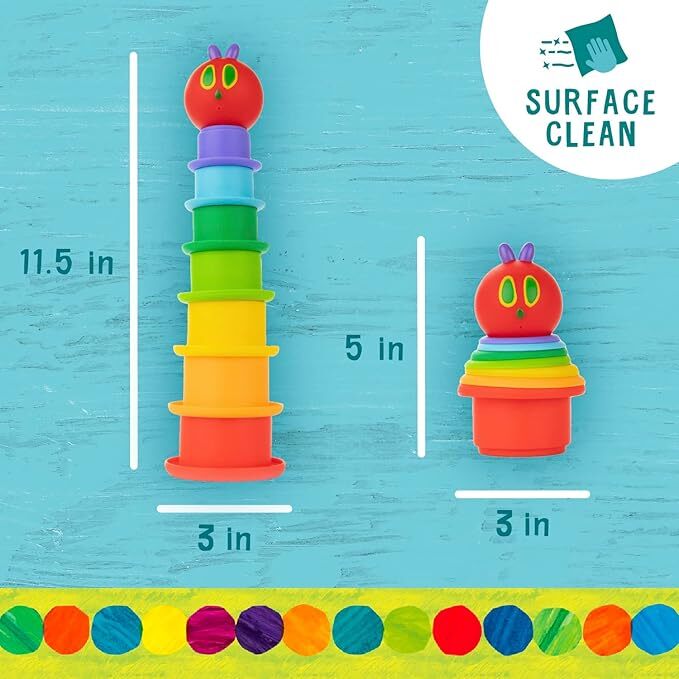 The Very Hungry Caterpillar Bath Stacking Cups & Squirty Set