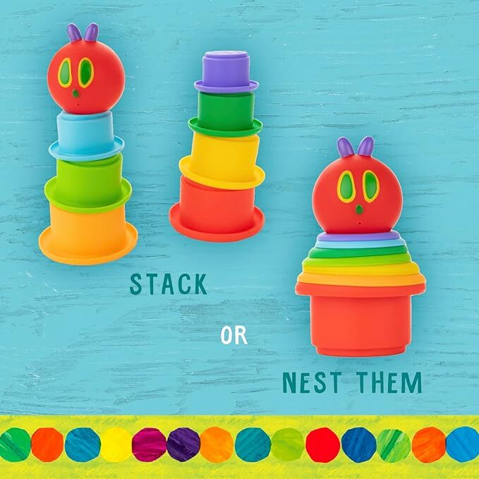 The Very Hungry Caterpillar Bath Stacking Cups & Squirty Set