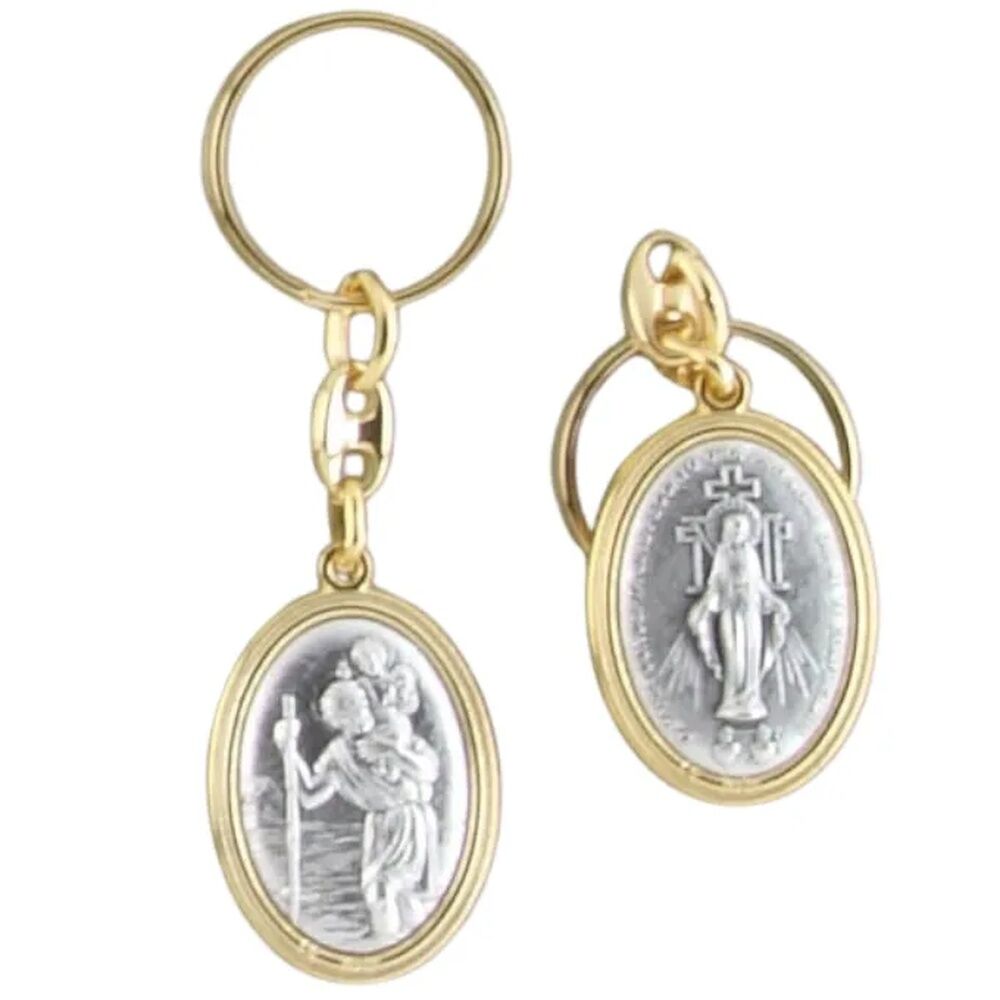St Christopher/Miraculous Keyring