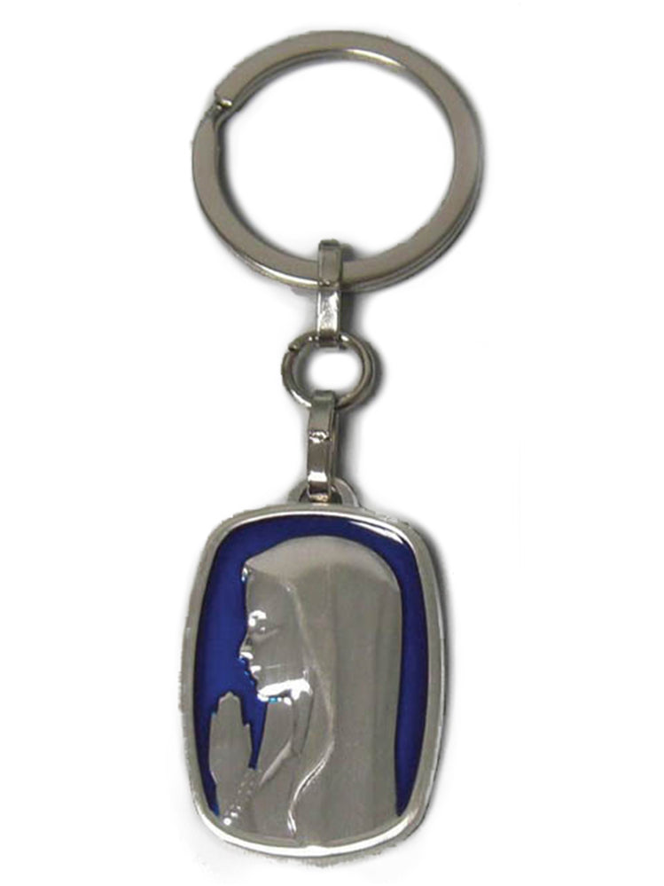 Madonna Blue Enamel Keyring