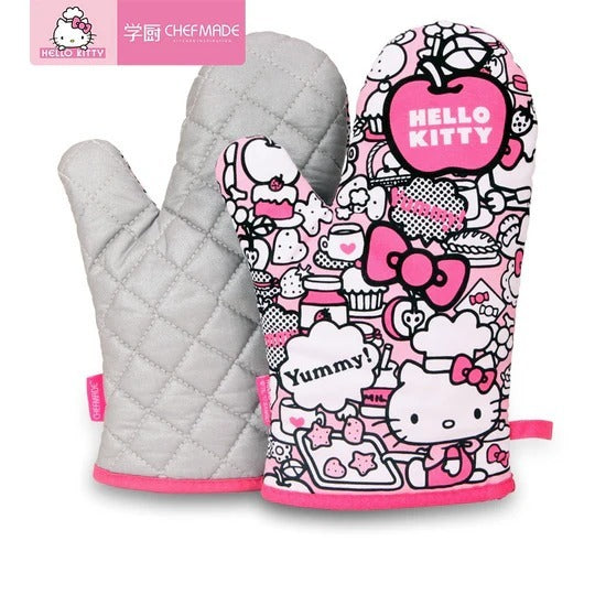 Chefmade x Sanrio - Hello Kitty Oven Mitts (Set of 2) - Yummy Tea Time
