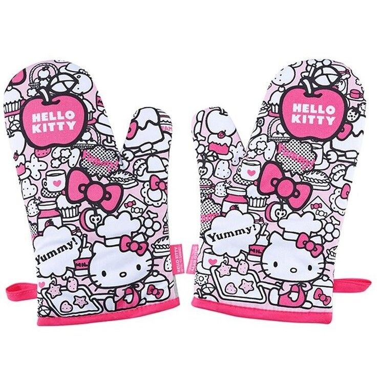 Chefmade x Sanrio - Hello Kitty Oven Mitts (Set of 2) - Yummy Tea Time