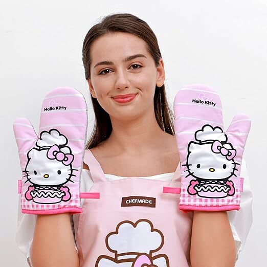 Chefmade x Sanrio - Hello Kitty Oven Mitts (Set of 2) - Pastry Chef