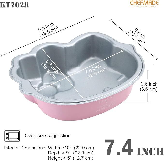 Chefmade x Sanrio - Hello Kitty Shaped Non-Stick Cake Pan 8inch