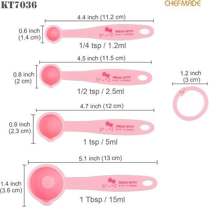 Chefmade x Sanrio - Hello Kitty Measuring Spoons (Set of 4)