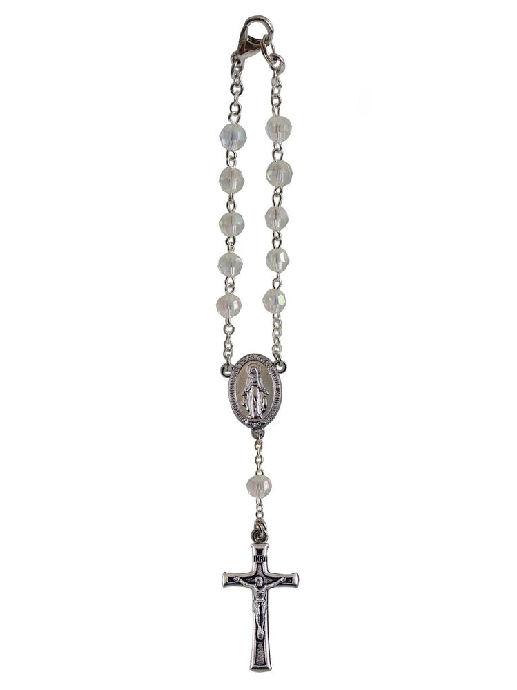 Car Rosary with Birthstone - Crystal