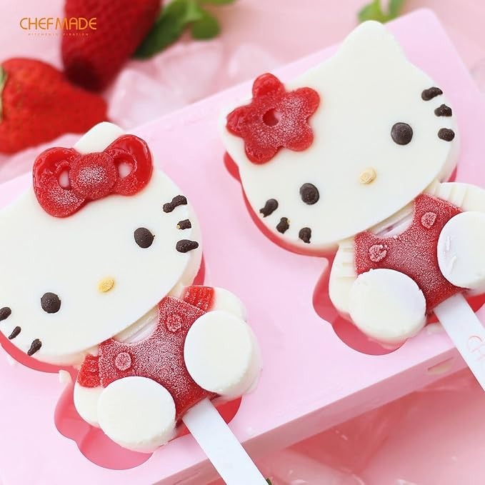 Chefmade x Sanrio - Hello Kitty Shape Silicone Ice Cream Mold