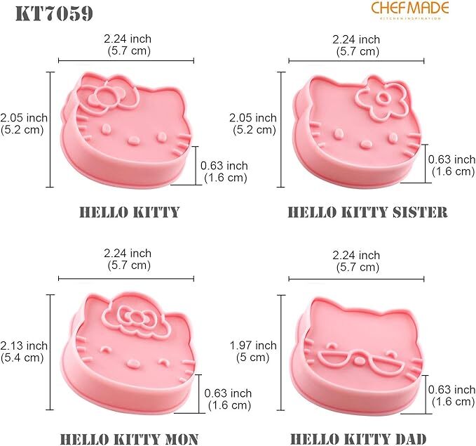 Chefmade x Sanrio - Hello Kitty Biscuit Molds (Set of 4)