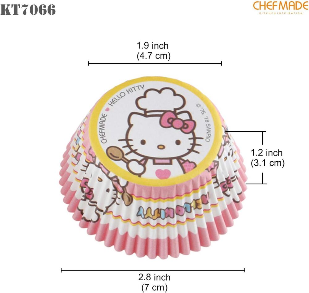 Chefmade x Sanrio - Hello Kitty Paper Cupcake Liners (Pack of 100) - Chef