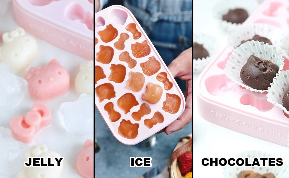 Chefmade x Sanrio - Hello Kitty Ice Cube Tray with Lid & Bin