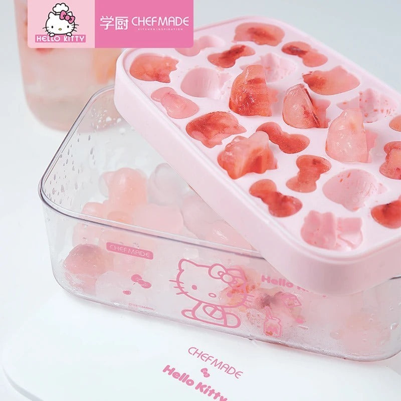 Chefmade x Sanrio - Hello Kitty Ice Cube Tray with Lid & Bin