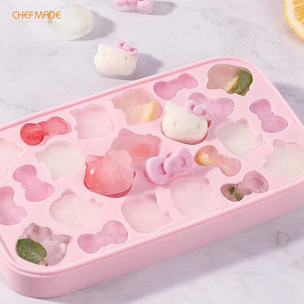 Chefmade x Sanrio - Hello Kitty Ice Cube Tray with Lid & Bin