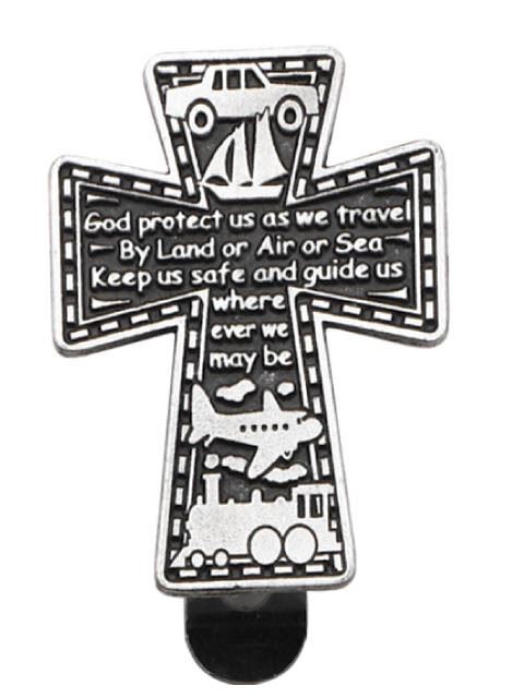 Pewter Visor Clip - Traveller's Prayer