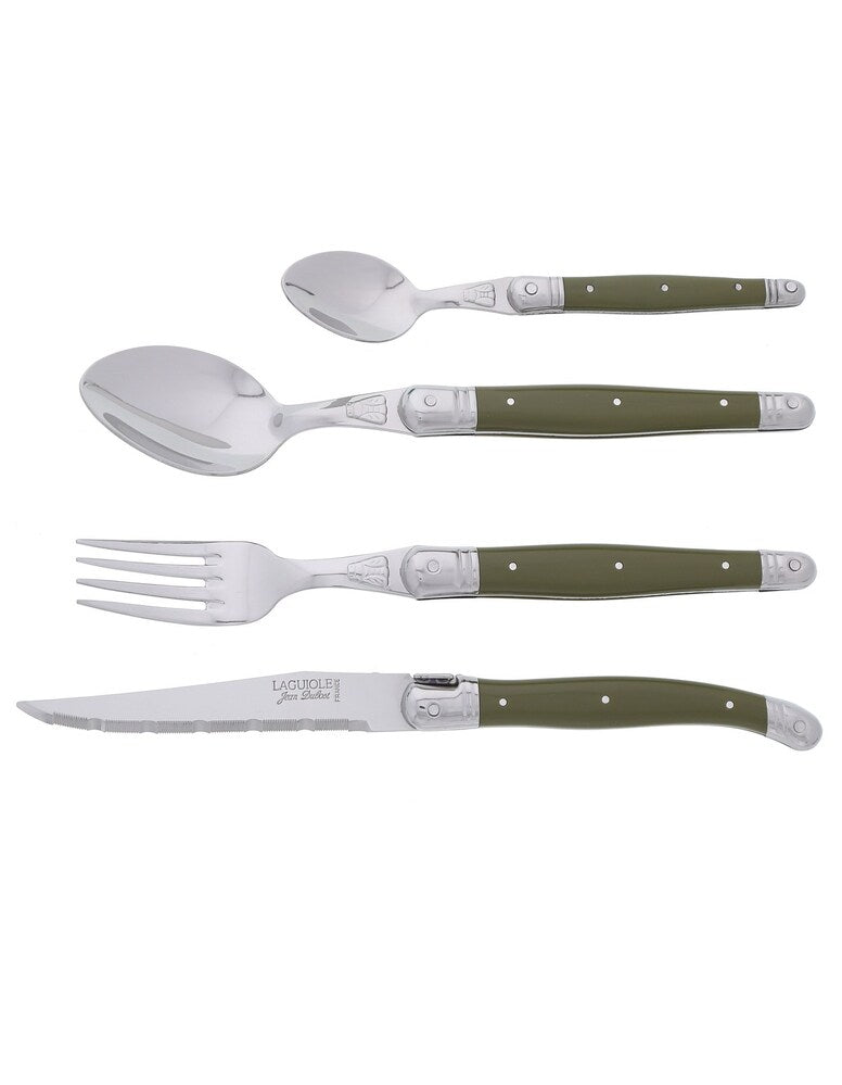 Jean Dubost Laguiole Maison - 24pc Cutlery Set Khaki