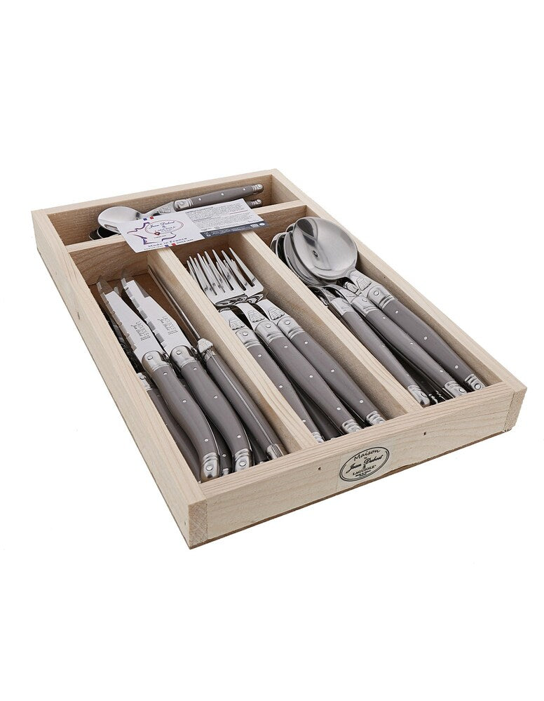 Jean Dubost Laguiole Maison - 24pc Cutlery Set Grey