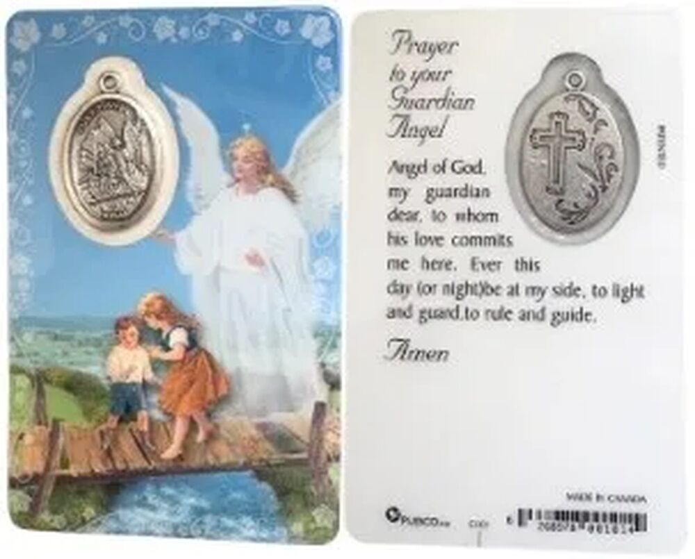 Guardian Angel Souvenir Card and Charm
