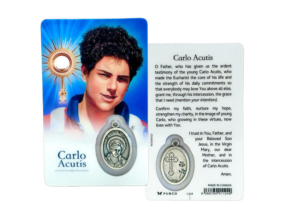 Carlo Acutis Souvenir Card and Charm
