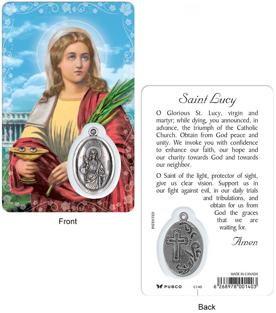 St. Lucy Souvenir Card and Charm