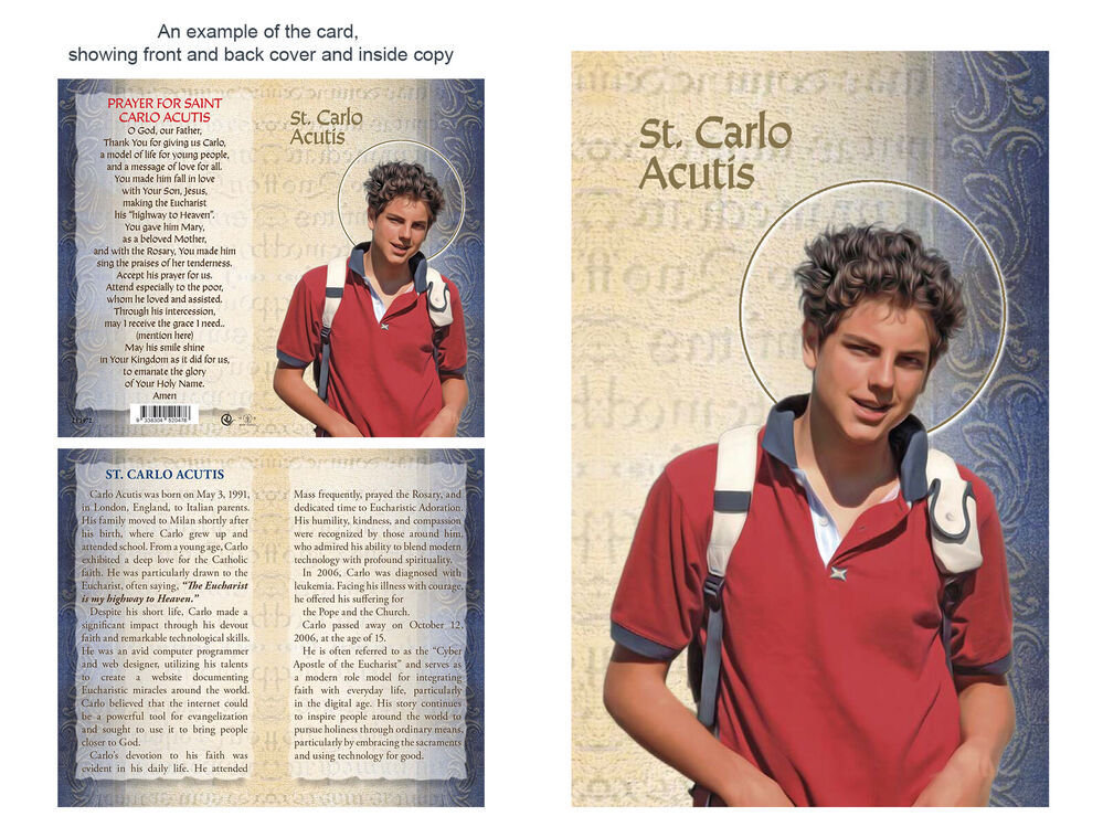 Carlo Acutis Biography Card