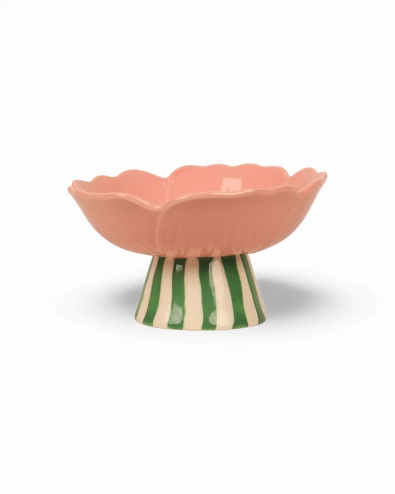 La La Land Beyond Blush - Stoneware Stand Flower Bowl