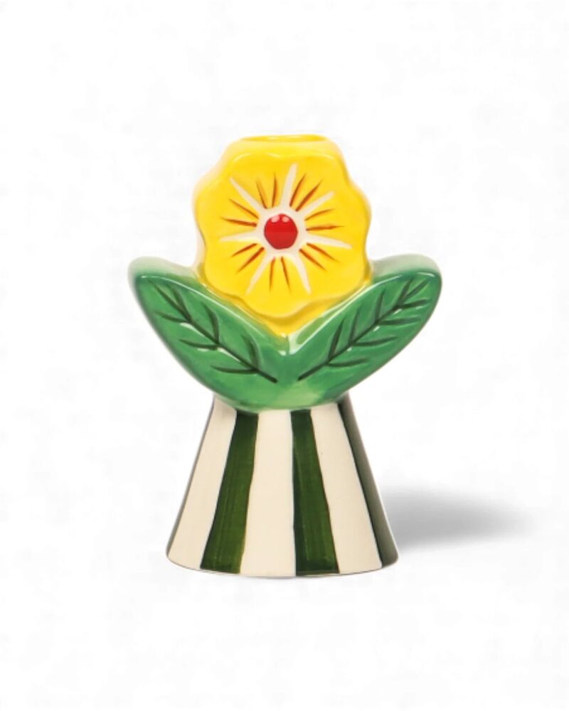 La La Land Beyond Retro Folk - Stoneware Candle Holder