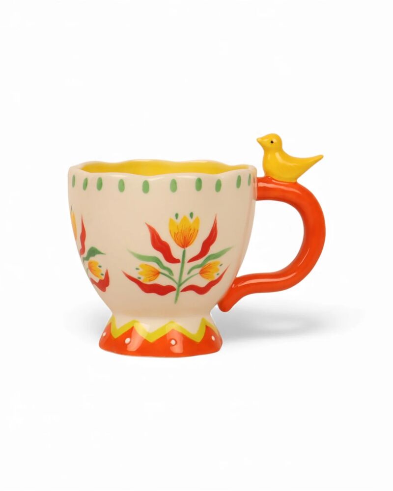La La Land Beyond Retro Folk - Stoneware Hand Painted Mug