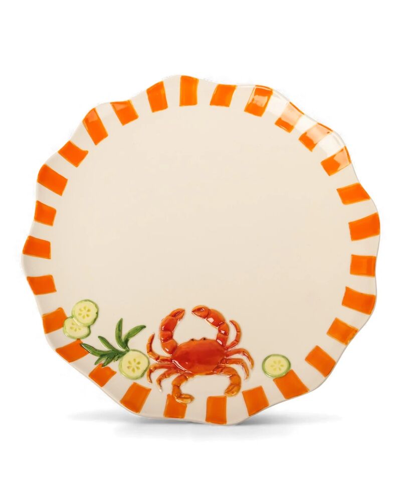 La La Land Beyond Seaview - Stoneware Crab Dinner Plate