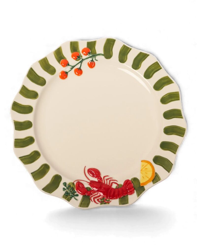La La Land Beyond Seaview - Stoneware Lobster Dinner Plate