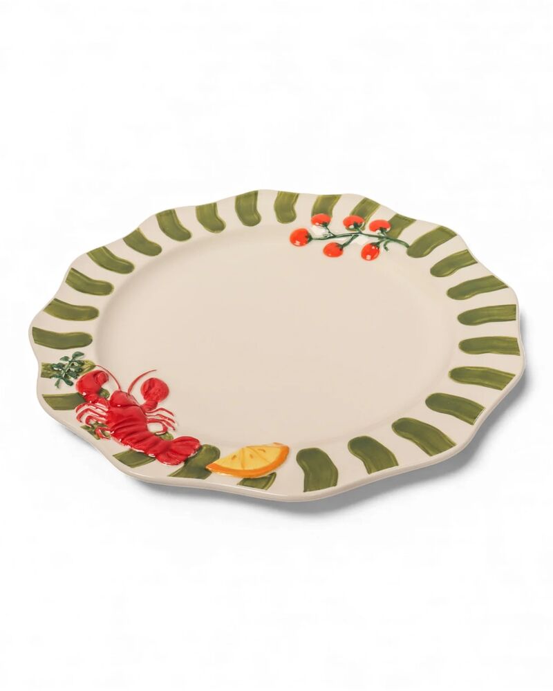La La Land Beyond Seaview - Stoneware Lobster Dinner Plate