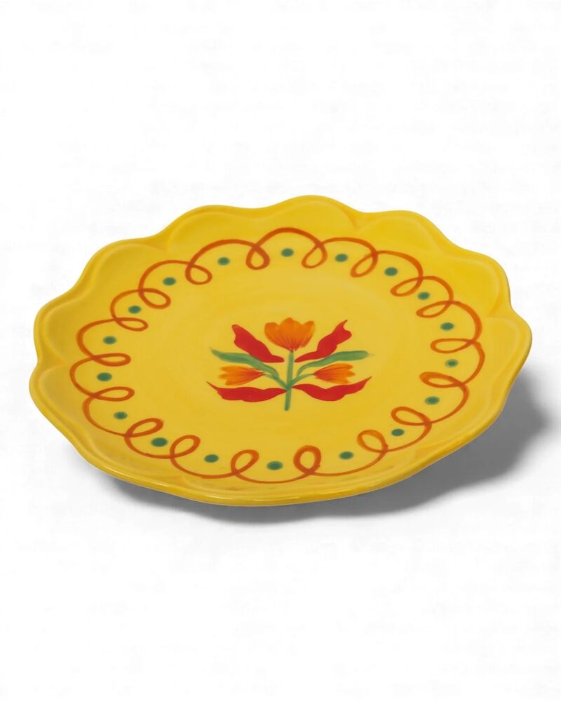 La La Land Beyond Retro Folk - Stoneware Hand Painted Plate