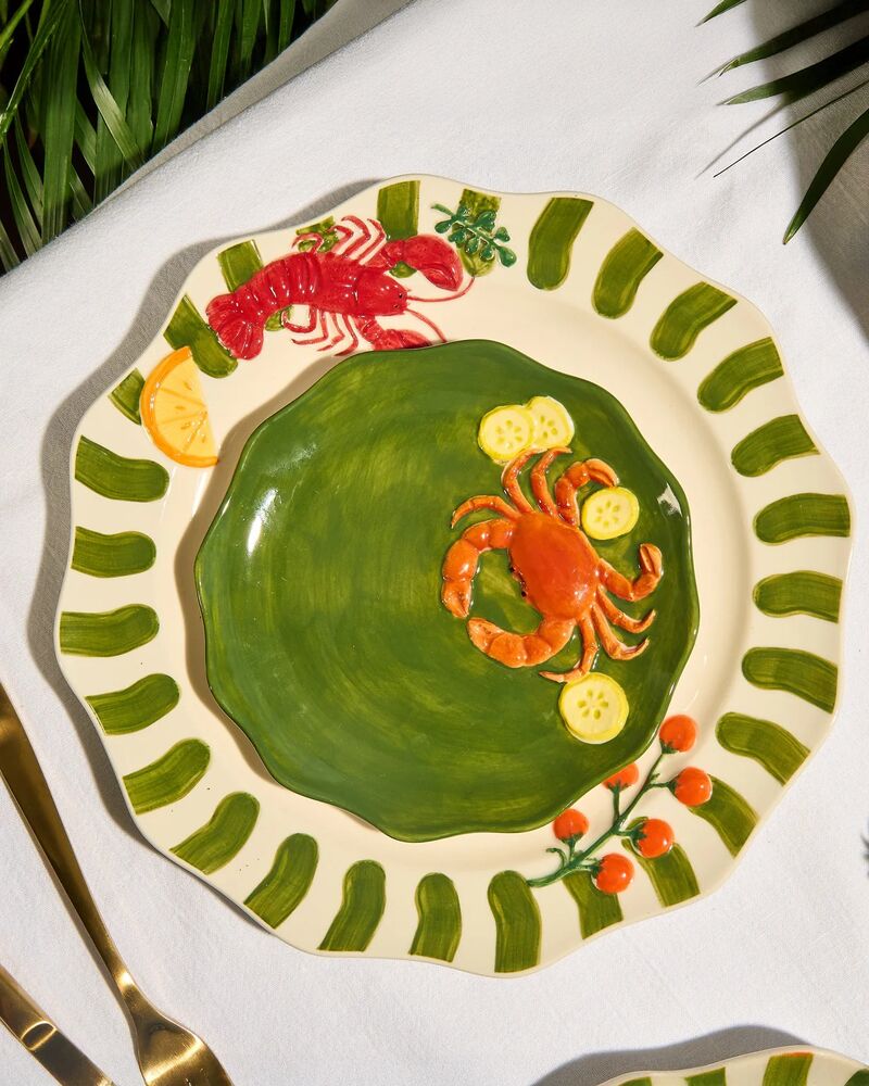 La La Land Beyond Seaview - Stoneware Crab Plate