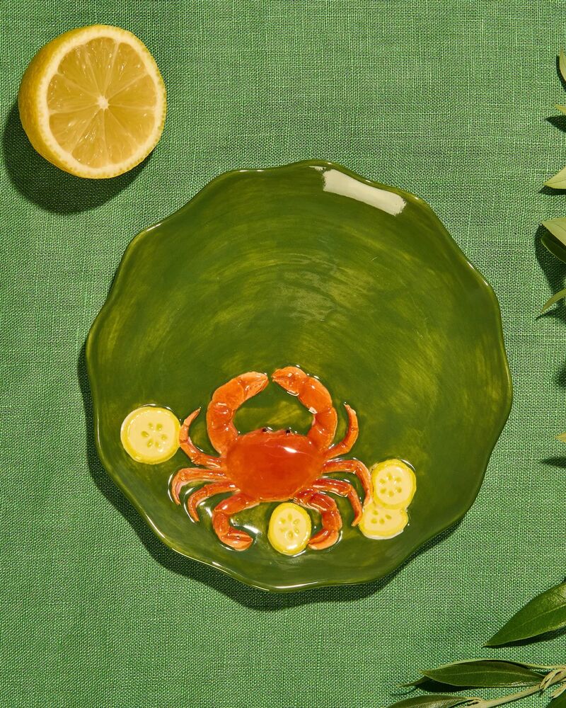 La La Land Beyond Seaview - Stoneware Crab Plate