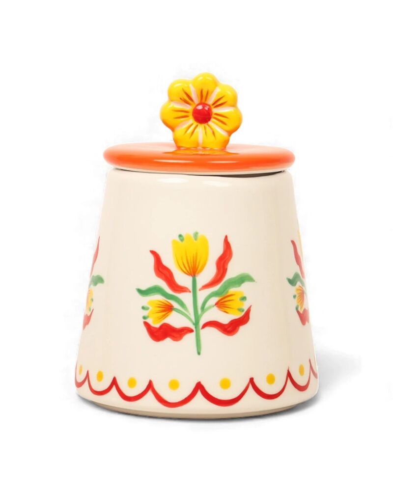 La La Land Beyond Retro Folk - Stoneware Hand Painted Sugar Pot