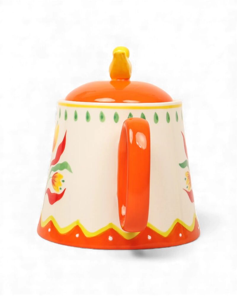 La La Land Beyond Retro Folk - Stoneware Hand Painted Teapot
