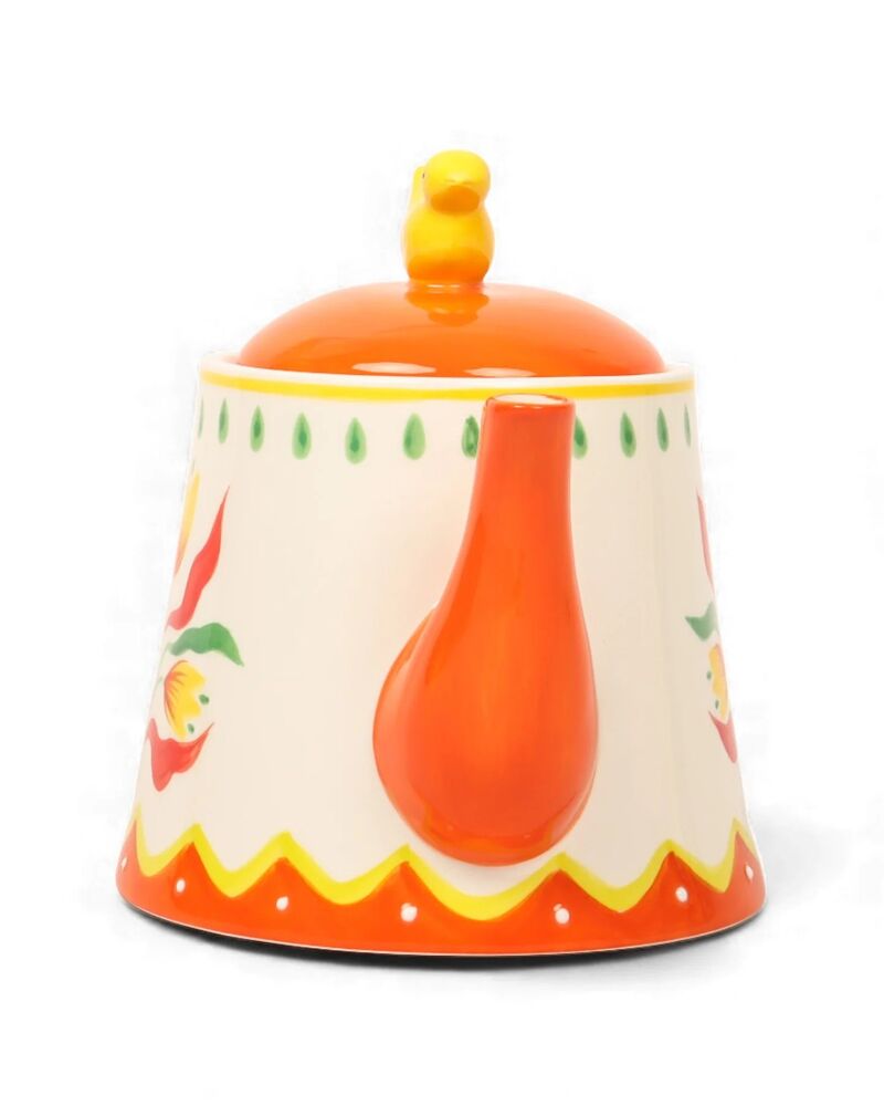La La Land Beyond Retro Folk - Stoneware Hand Painted Teapot