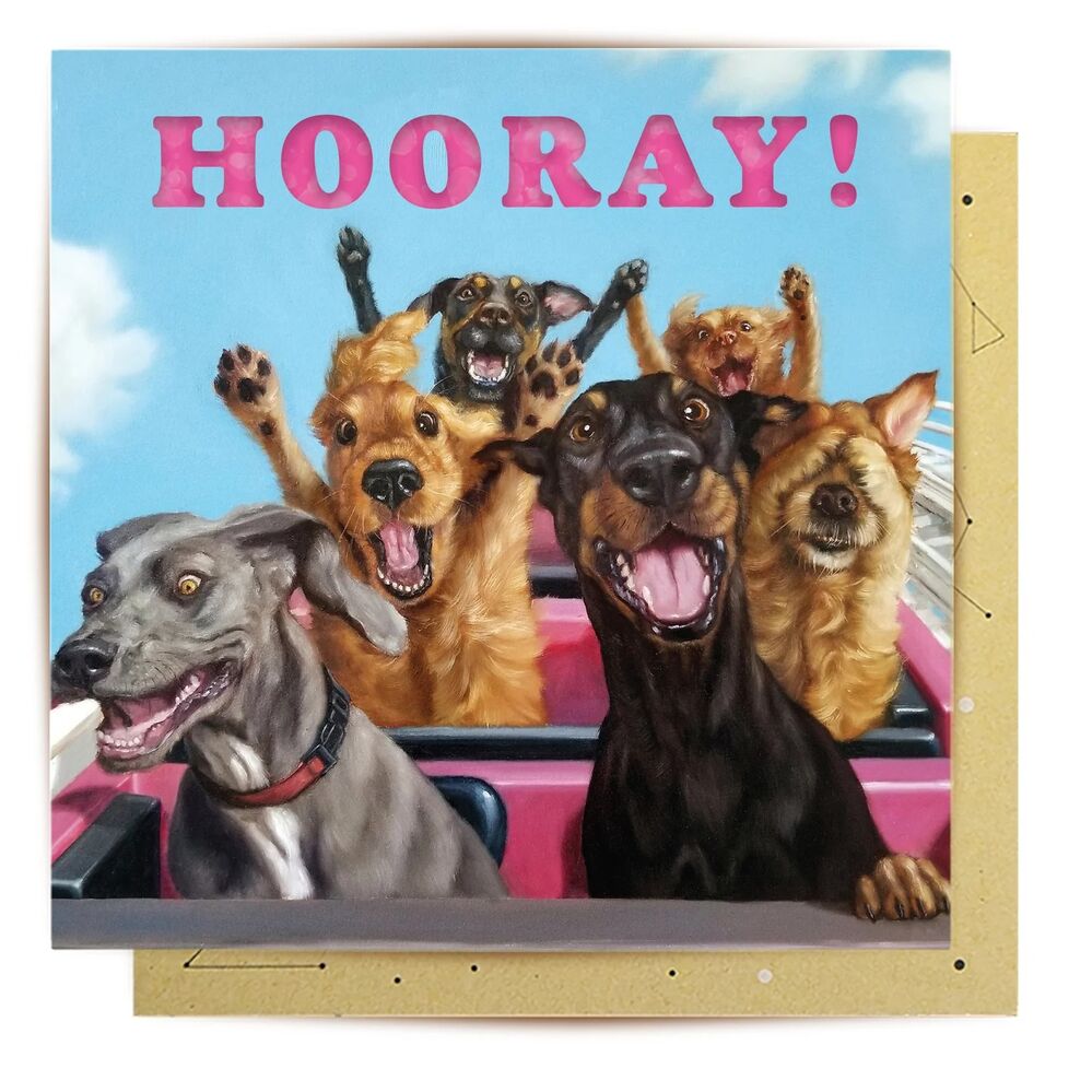 La La Land Greeting Card - Rollercoaster Dogs