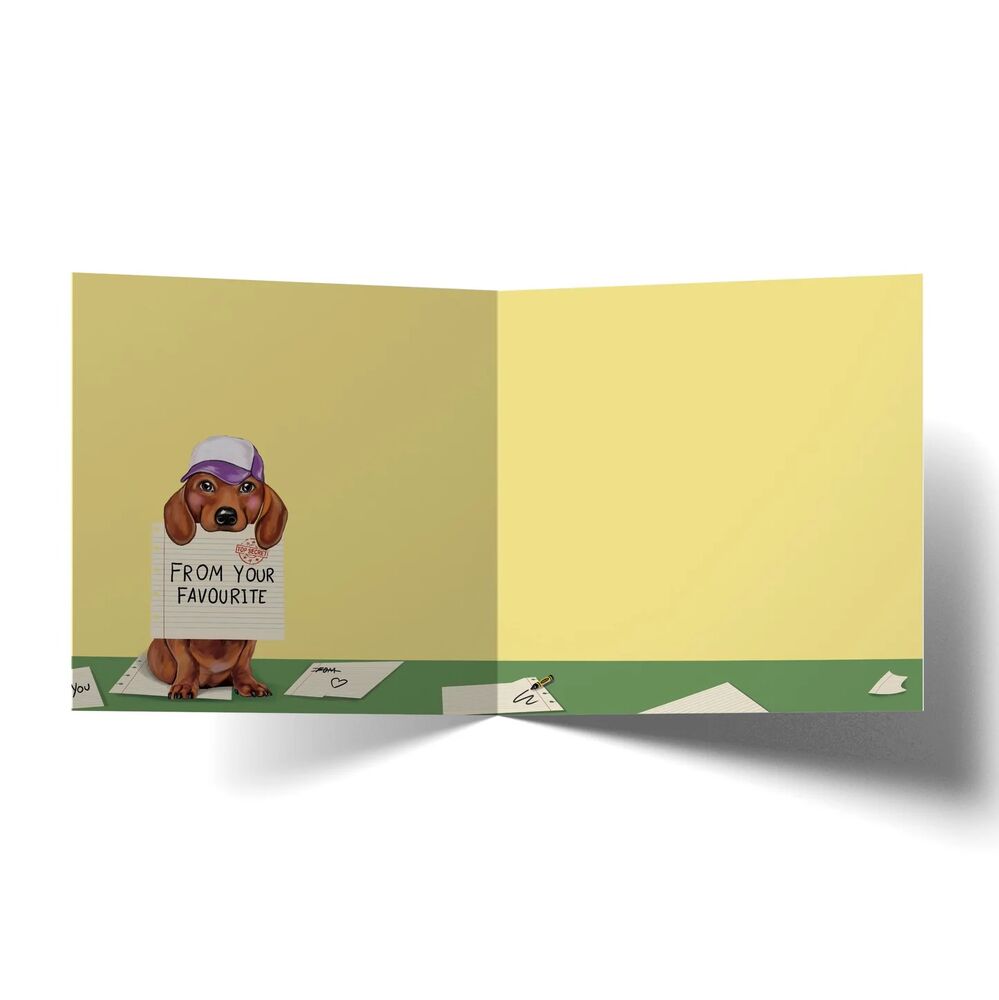 La La Land Greeting Card - Favourite Child Dachshund