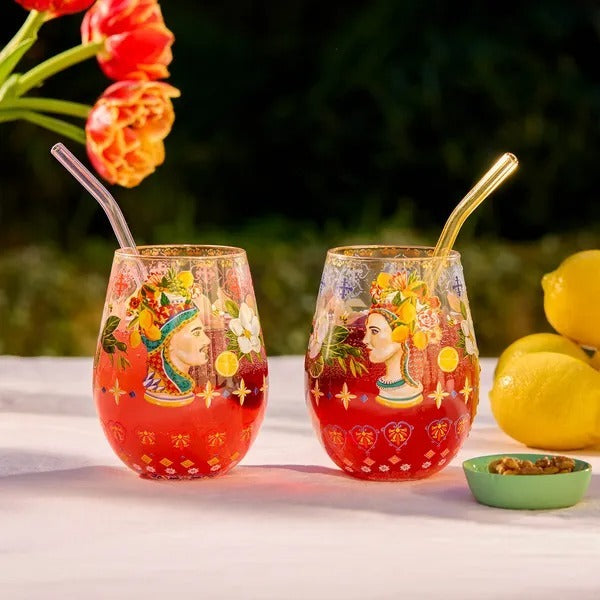 La La Land Italian Summer - Large Glass Tumblers