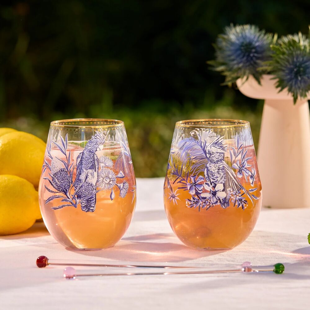 La La Land Dynasty Of Nature - Large Glass Tumblers