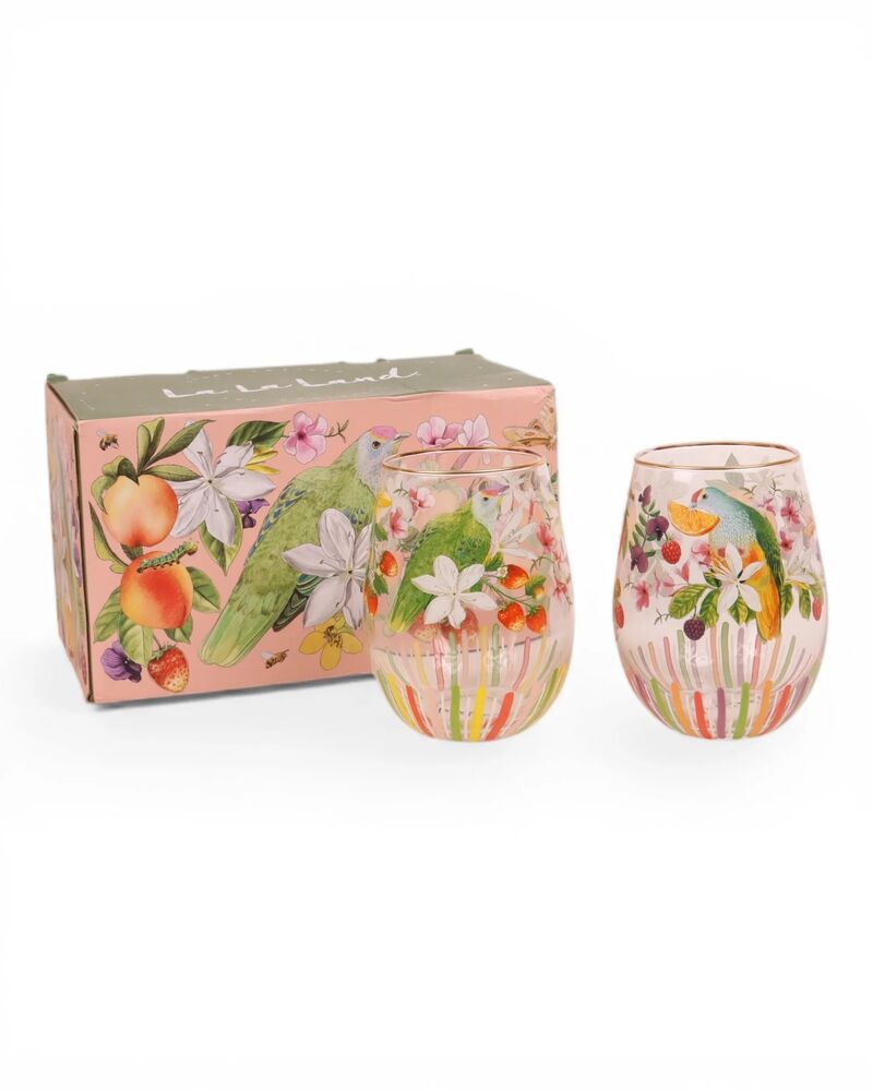 La La Land Bountiful Harvest - Large Glass Tumblers