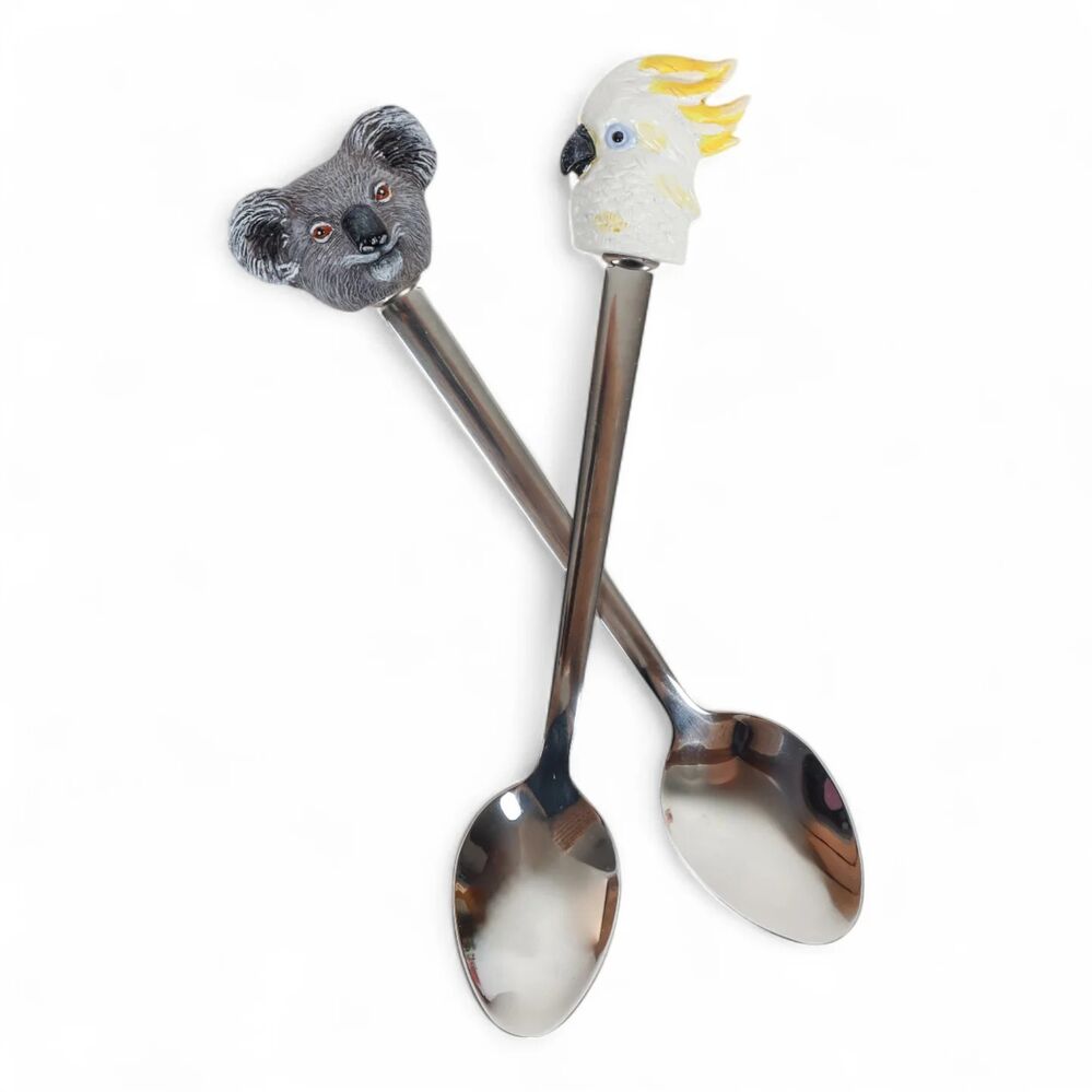 La La Land - Aussie Cuties Koala & White Cockatoo Resin Spoons