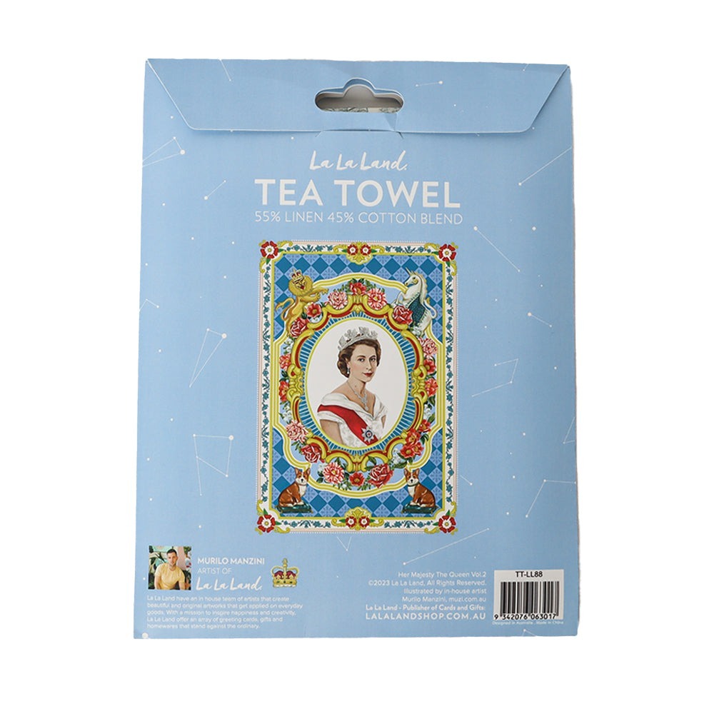 La La Land Her Majesty The Queen - Tea Towel