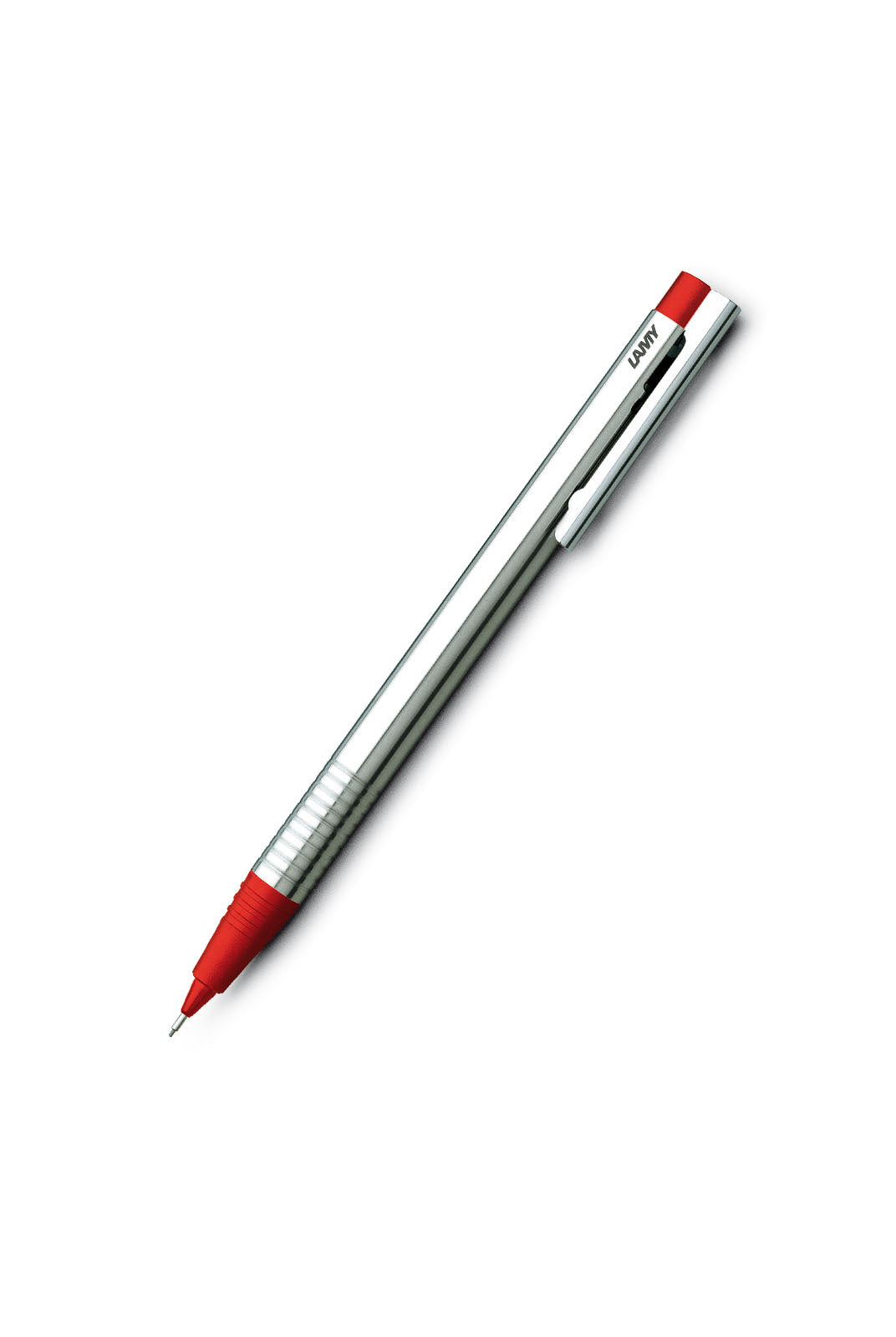 LAMY LOGO Mechanical Pencil - 0.5mm Stainless Steel & Red in Gift Box