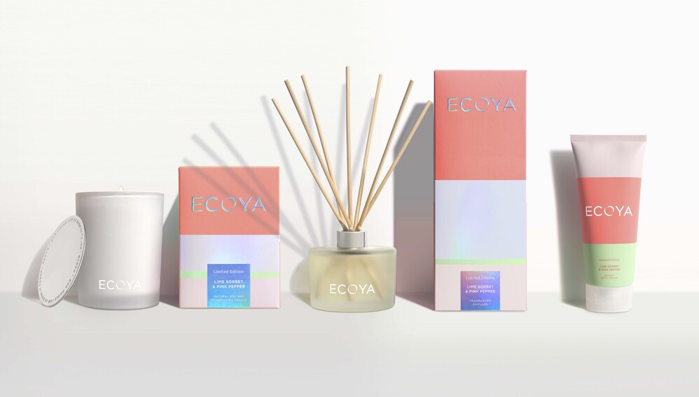 Ecoya Limited Edition Sorbet Body Cream - Lime Sorbet & Pink Pepper