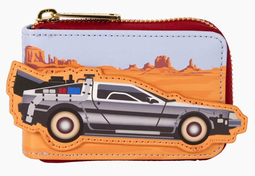 Loungefly Back to the Future - 40th Anniversary Delorean Accordion Wallet