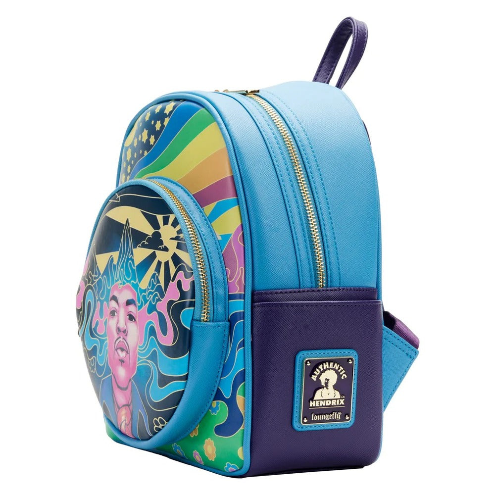 Loungefly Jimi Hendrix - Psychadelic Landscape Glow Mini Backpack