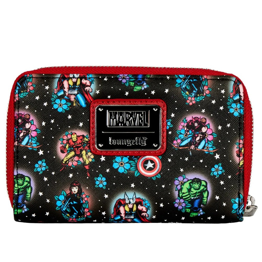 Loungefly Marvel - Avengers Floral Tattoo Wallet
