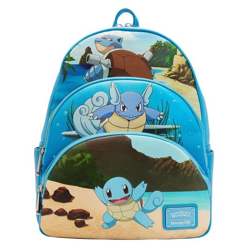 Loungefly Pokemon - Squirtle Evolution 3 Pocket Mini Backpack