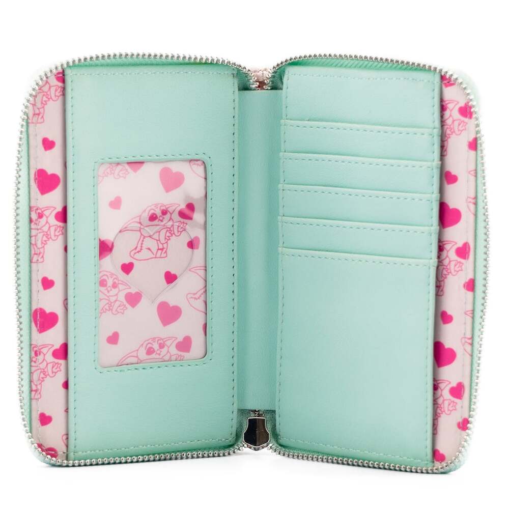 Loungefly Star Wars: The Mandalorian - Grogu Valentines Zip Around Wallet