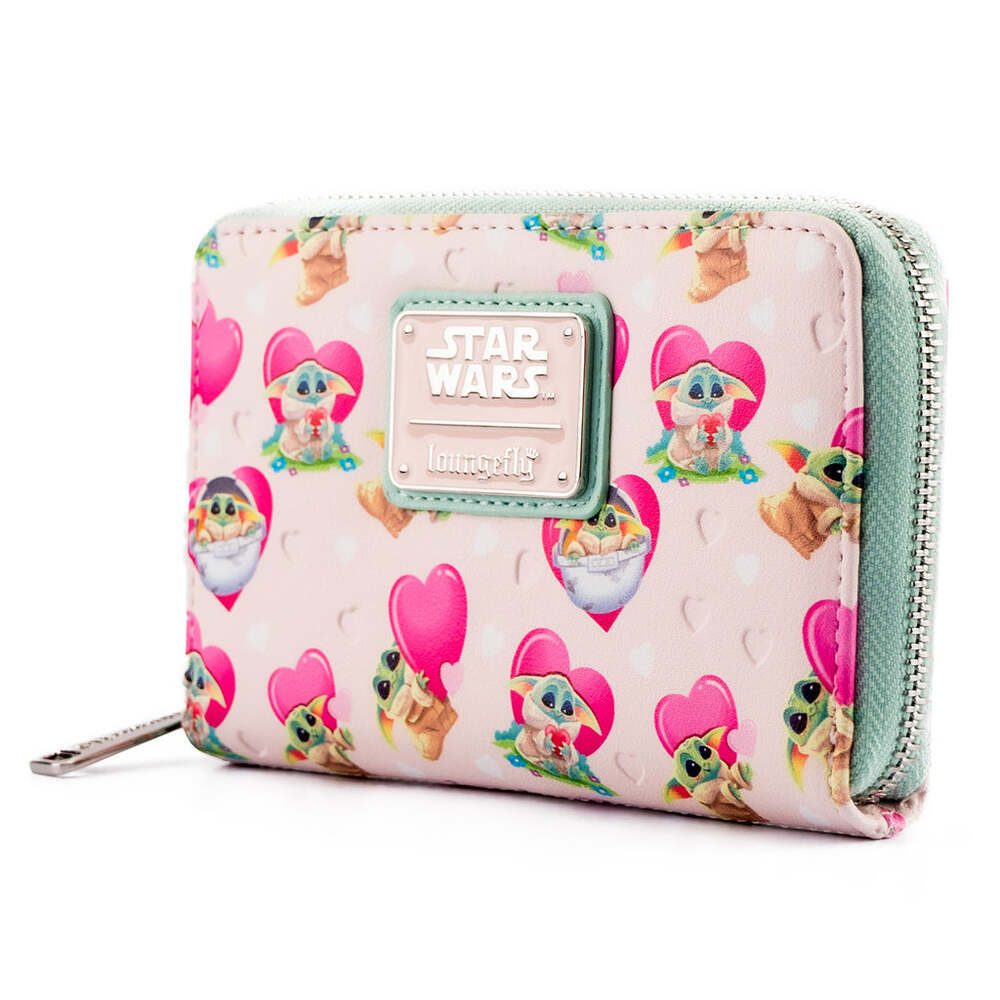 Loungefly Star Wars: The Mandalorian - Grogu Valentines Zip Around Wallet